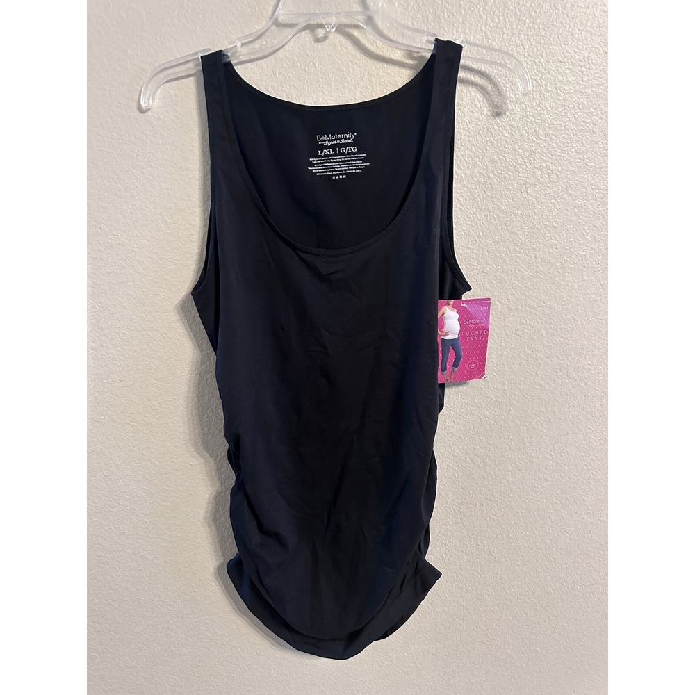 BeMaternity Ruched Tank Top Everyday Fitted Maternity L/XL
